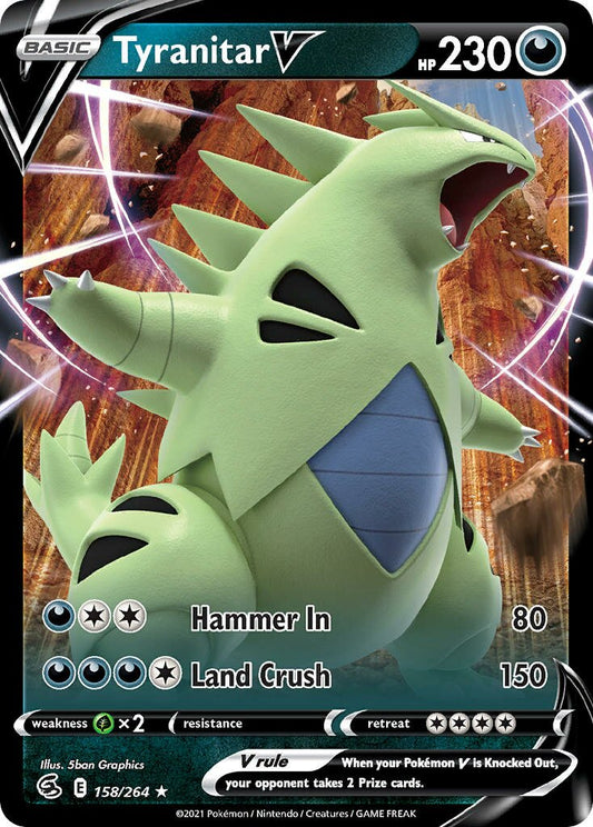 Tyranitar V - 158/264 - Holo Rare V