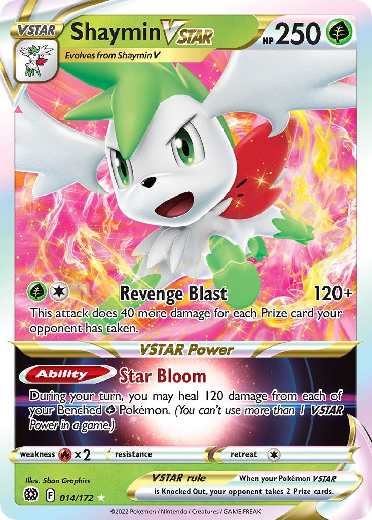 Shaymin VSTAR - 014/172 - Holo Rare VSTAR