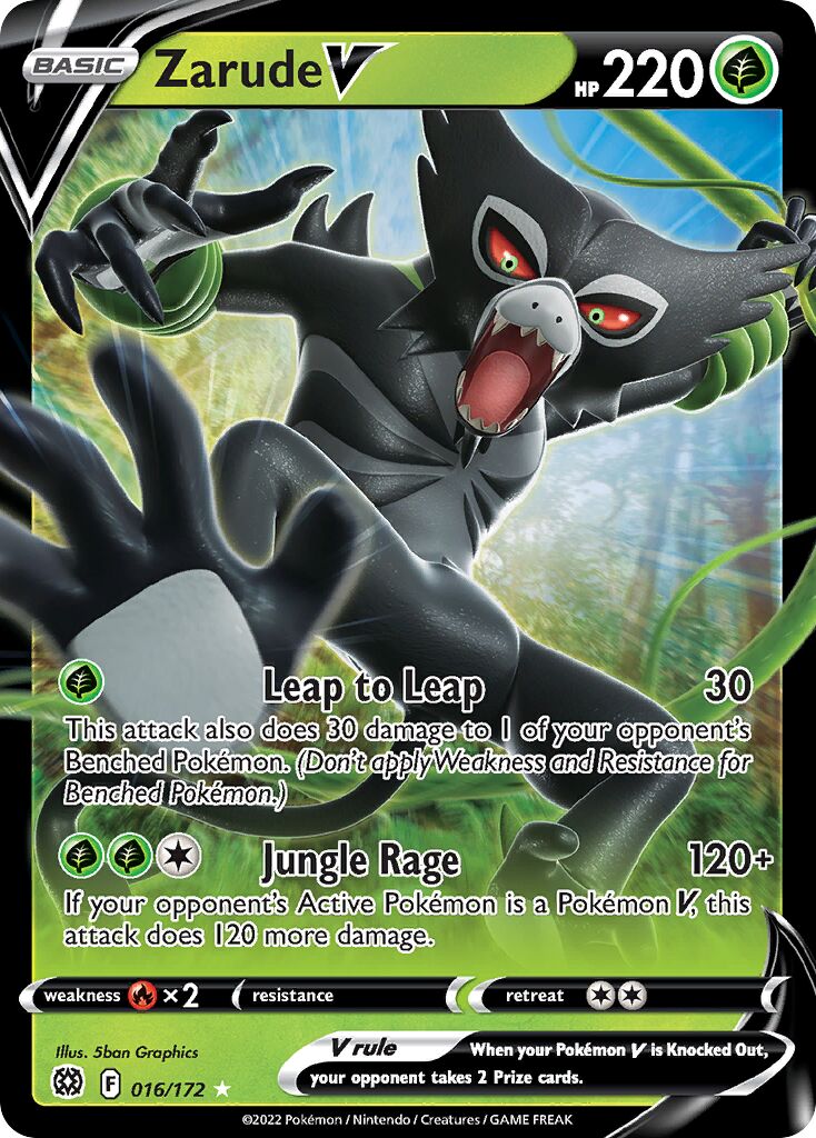 Zarude V - 016/172 - Holo Rare V