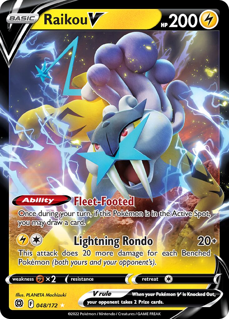 Raikou V - 048/172 - Holo Rare V
