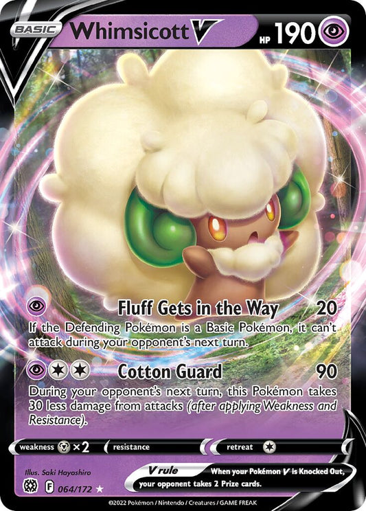 Whimsicott V - 064/172 - Holo Rare V
