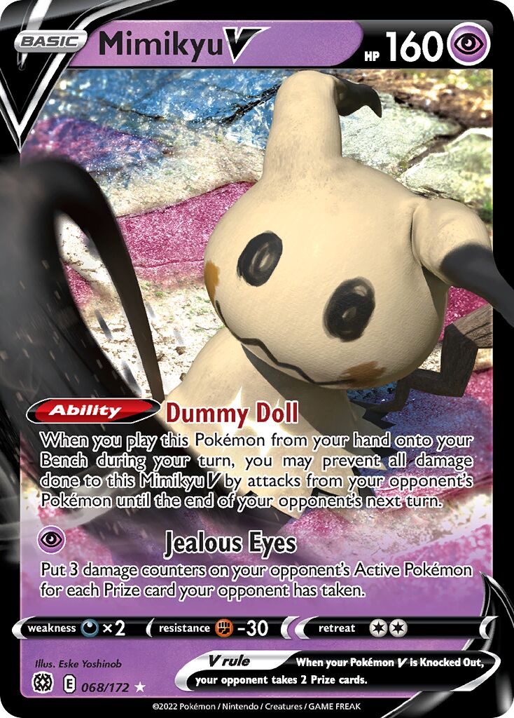 Mimikyu V - 068/172 - Holo Rare V