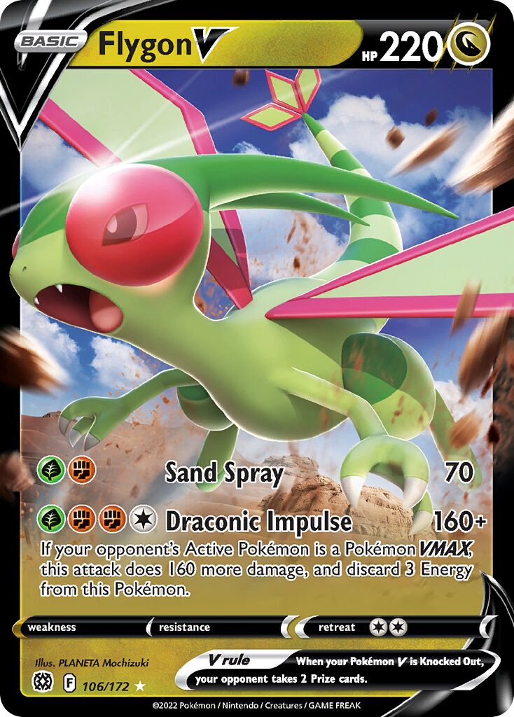 Flygon V - 106/172 - Holo Rare V