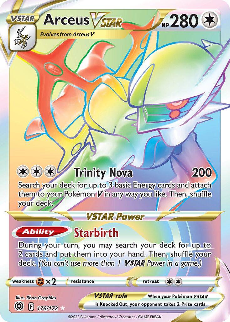 Arceus VSTAR - 176/172 - Rare Rainbow