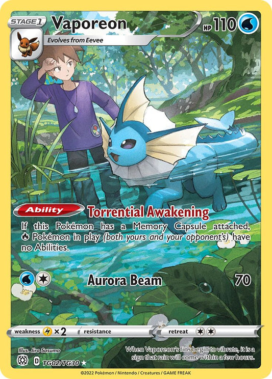 Vaporeon - TG02/TG30 - Rare Holo