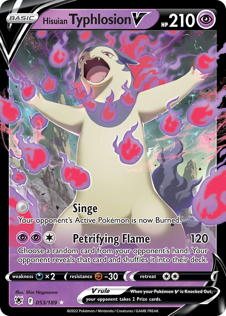 Hisuian Typhlosion V - 053/189 - Holo Rare V