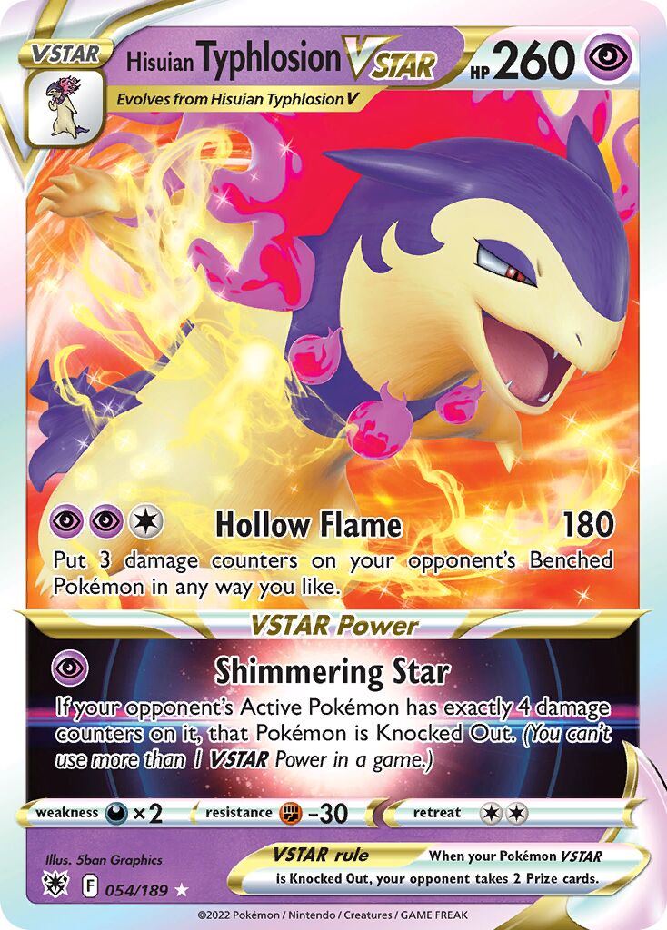 Hisuian Typhlosion VSTAR - 054/189 - Holo Rare VSTAR