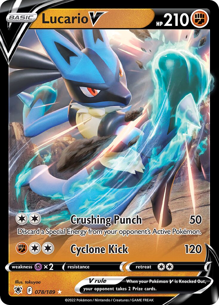 Lucario V - 078/189 - Holo Rare V
