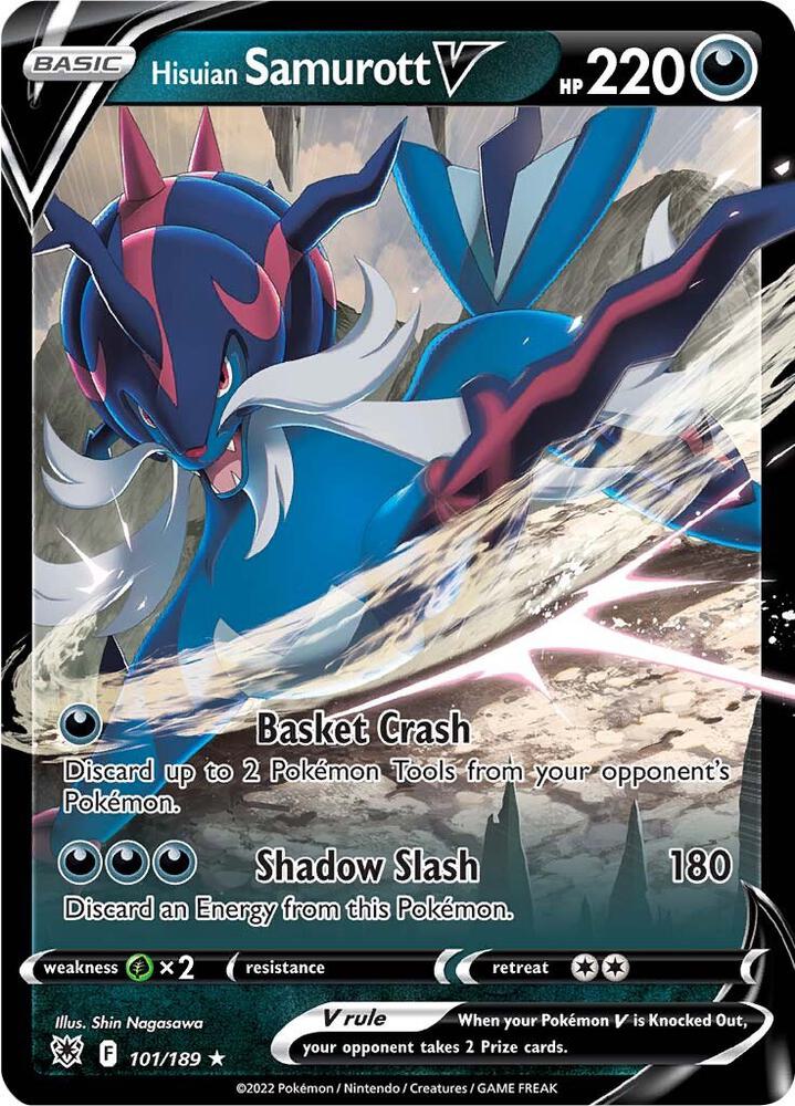 Hisuian Samurott V - 101/189 - Holo Rare V