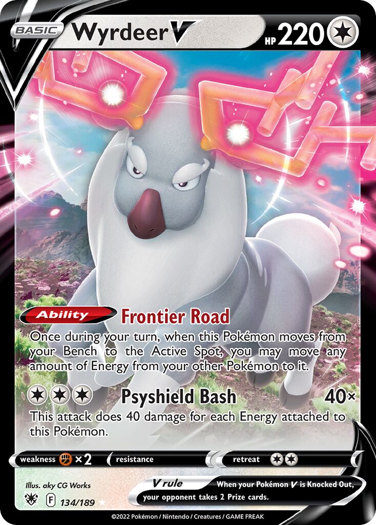 Wyrdeer V - 134/189 - Holo Rare V