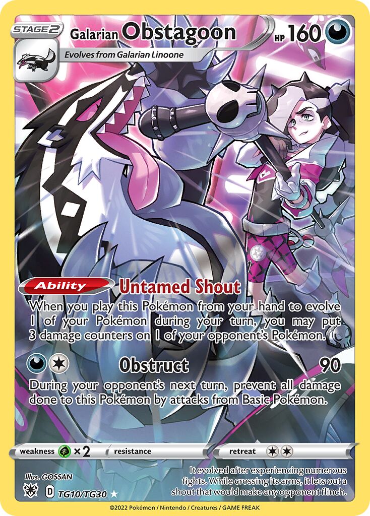 Galarian Obstagoon - TG10/TG30 - Rare Holo