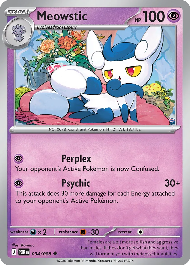 Meowstic - 034/088 - Uncommon Reverse Holo