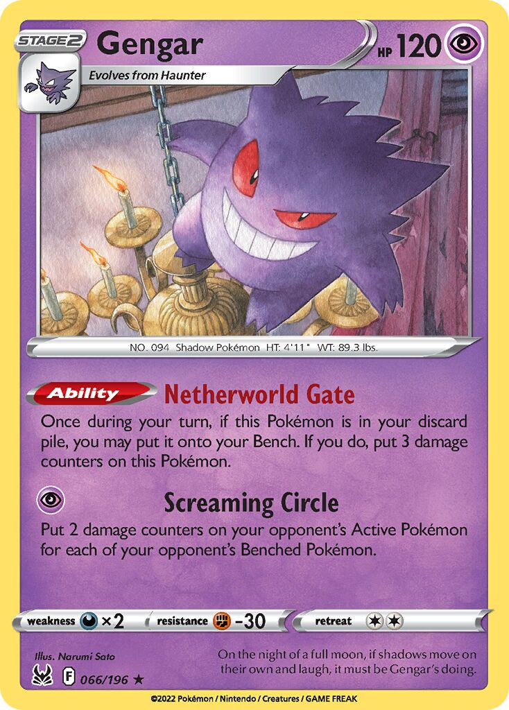 Gengar - 066/196 - Rare Holo