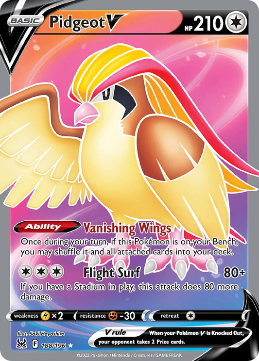Pidgeot V - 188/196 - Rare Ultra