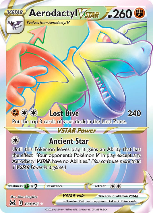 Aerodactyl VSTAR - 199/196 - Rare Rainbow