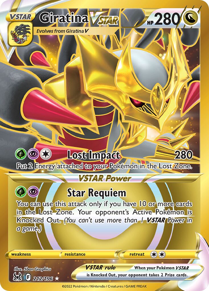 Giratina VSTAR - 212/196 - Rare Secret