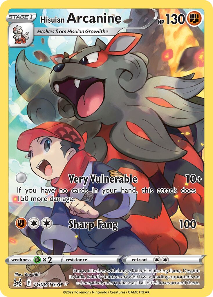 Hisuian Arcanine - TG08/TG30 - Rare Holo