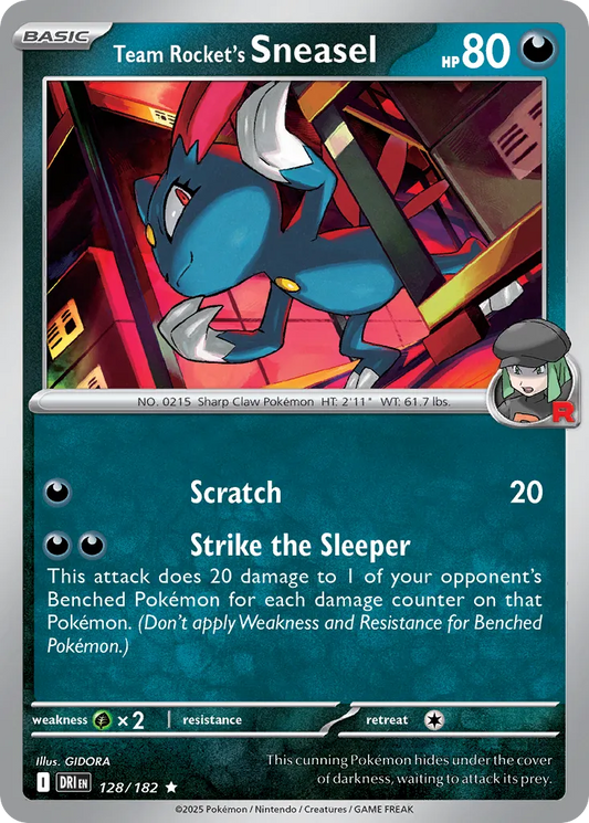 Team Rocket's Sneasel - 128/182 - Rare