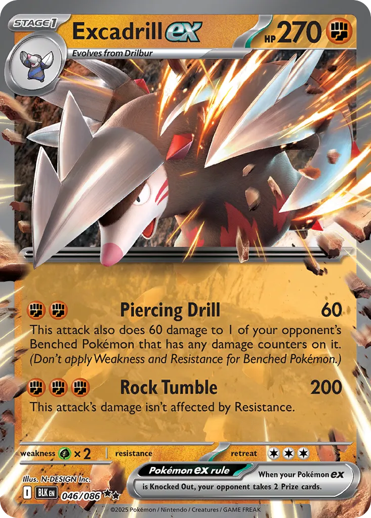 Excadrill ex - 046/086 - Double Rare