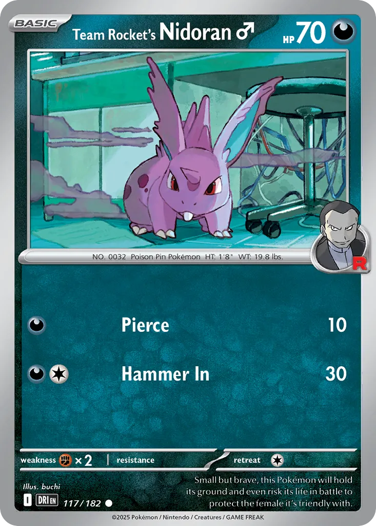 Team Rocket's Nidoran ♂ - 117/182 - Common