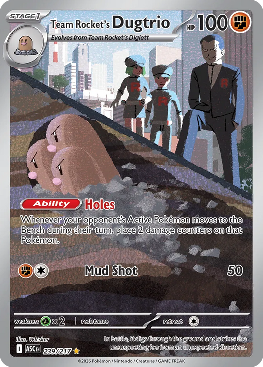 Team Rocket's Dugtrio - 239/217 - Illustration Rare