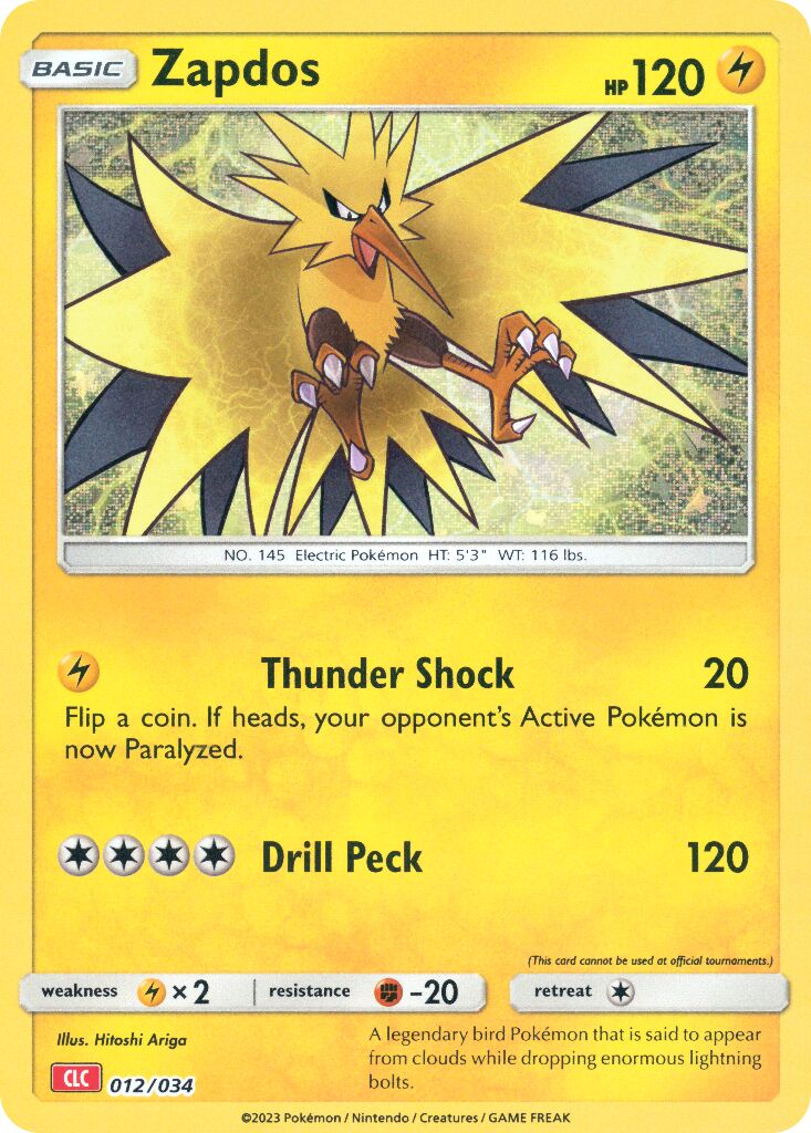 Zapdos - 012/034 - Classic Collection