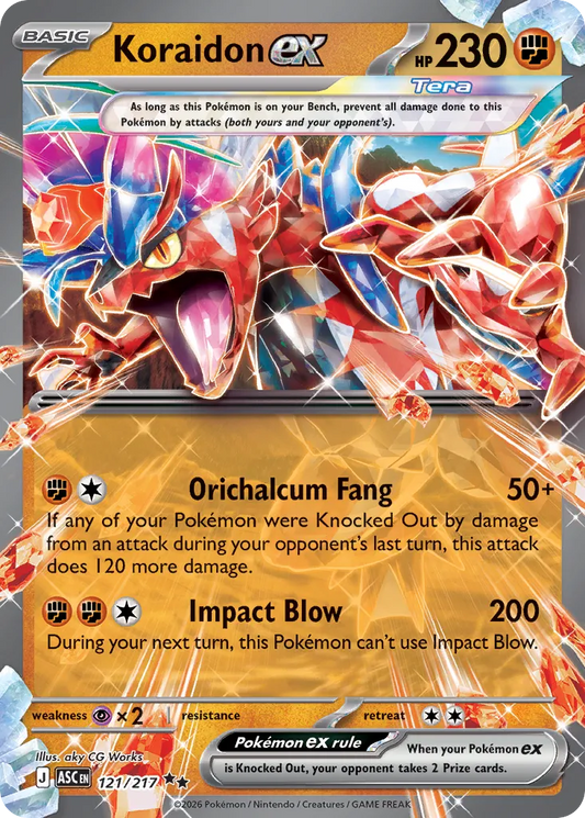 Koraidon ex - 121/217 - Double Rare