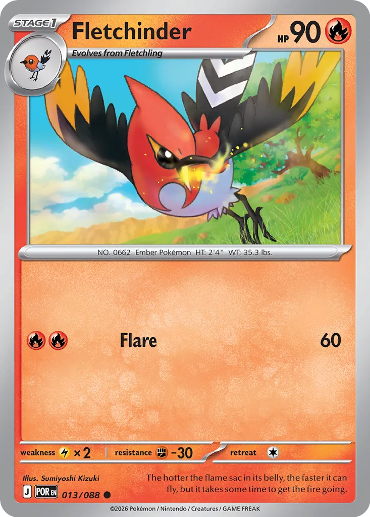 Fletchinder - 013/088 - Common Reverse Holo