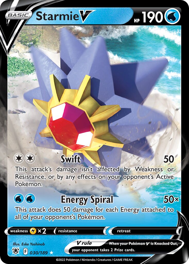 Starmie V - 030/189 - Holo Rare V