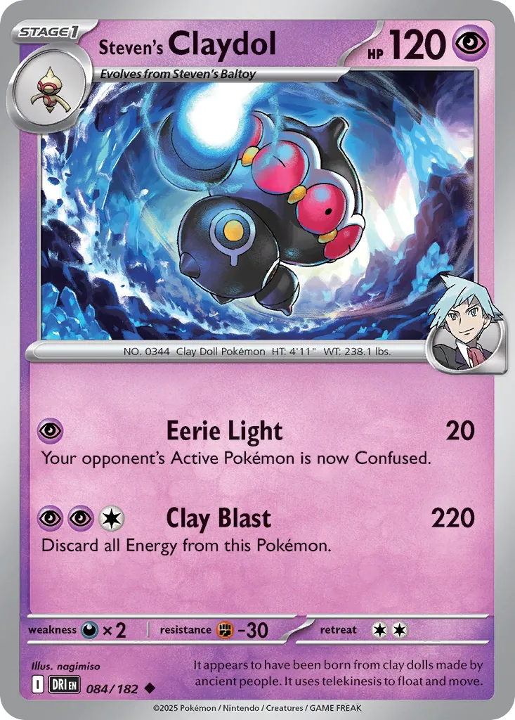 Steven's Claydol - 084/182 - Uncommon
