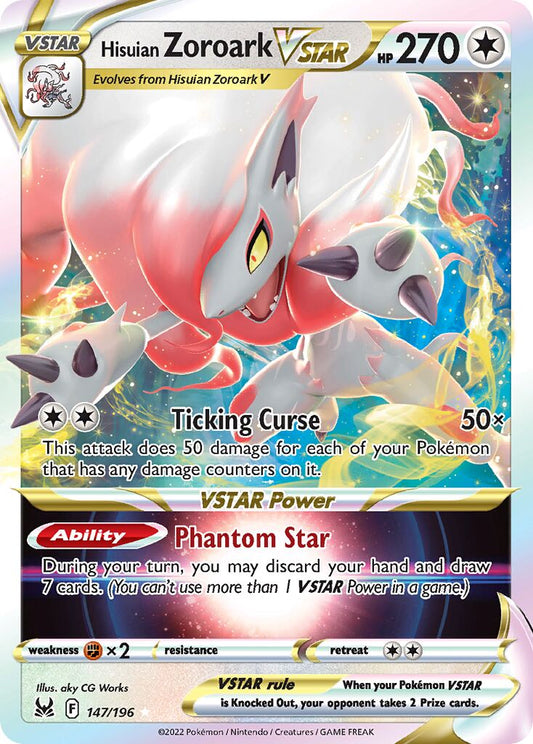Hisuian Zoroark VSTAR - 147/196 - Holo Rare VSTAR