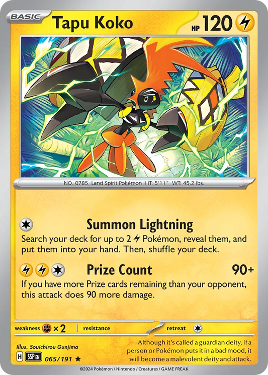 Tapu Koko - 065/191 - Rare