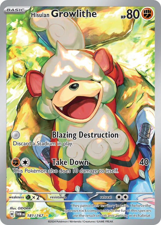 Hisuian Growlithe - 181/167 - Illustration Rare