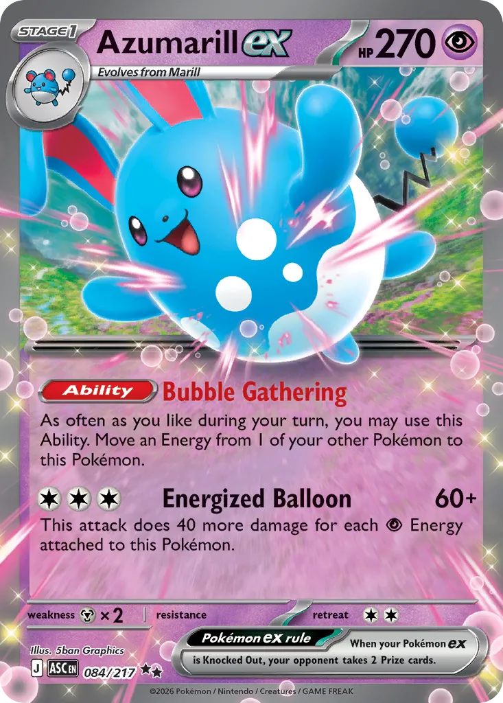 Azumarill ex - 084/217 - Double Rare (Español LA)