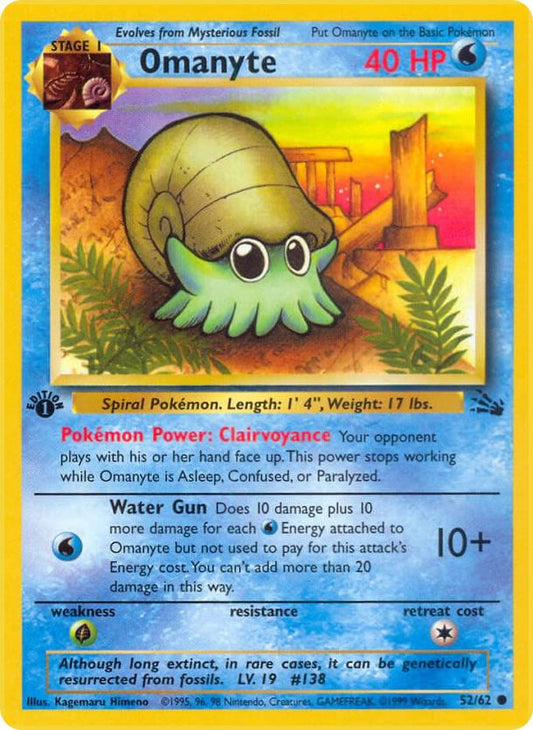 Omanyte - 52/62 - 1st Edition Common