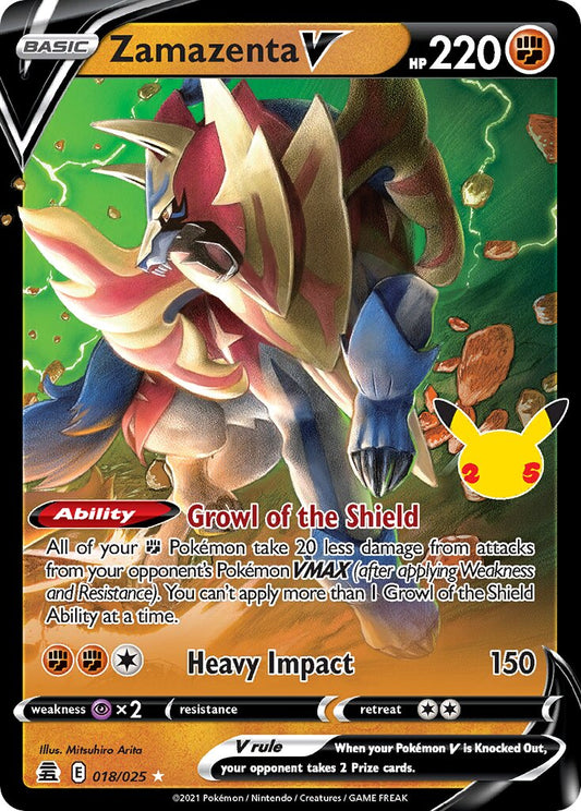 Zamazenta V - 018/025 - Holo Rare V