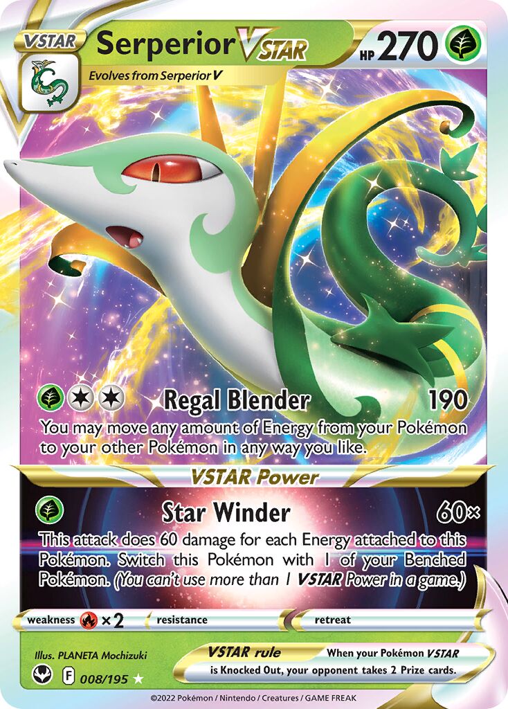 Serperior VSTAR - 008/195 - Holo Rare VSTAR
