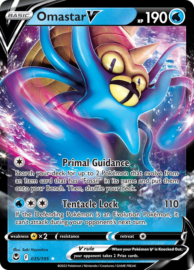 Omastar V - 035/195 - Holo Rare V