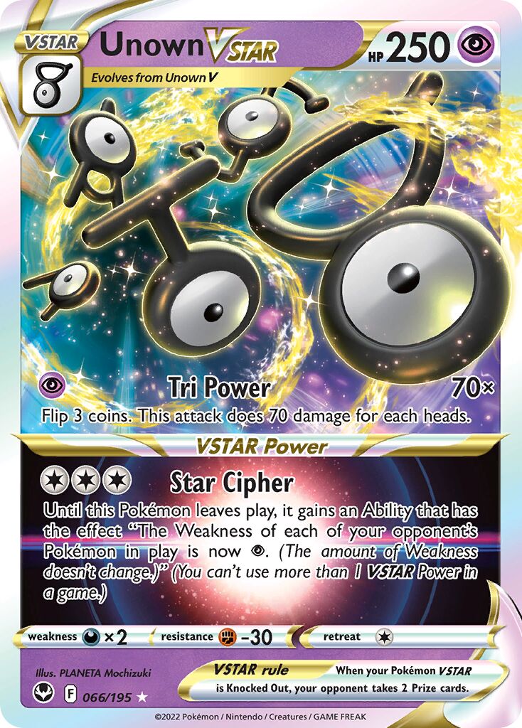 Unown VSTAR - 066/195 - Holo Rare VSTAR