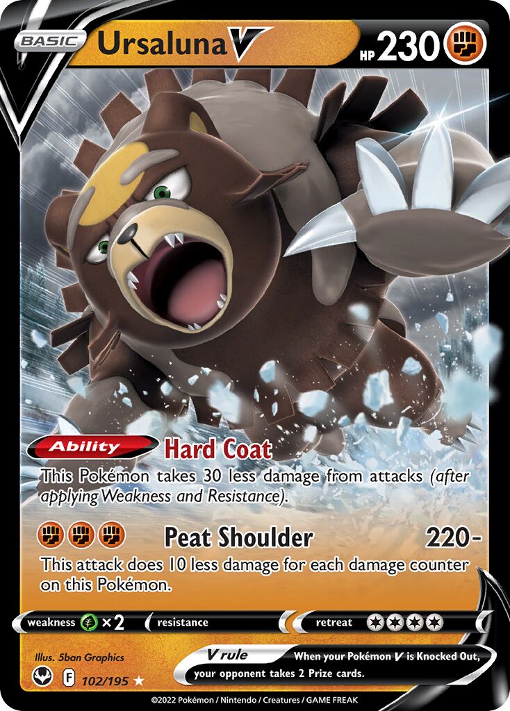Ursaluna V - 102/195 - Holo Rare V