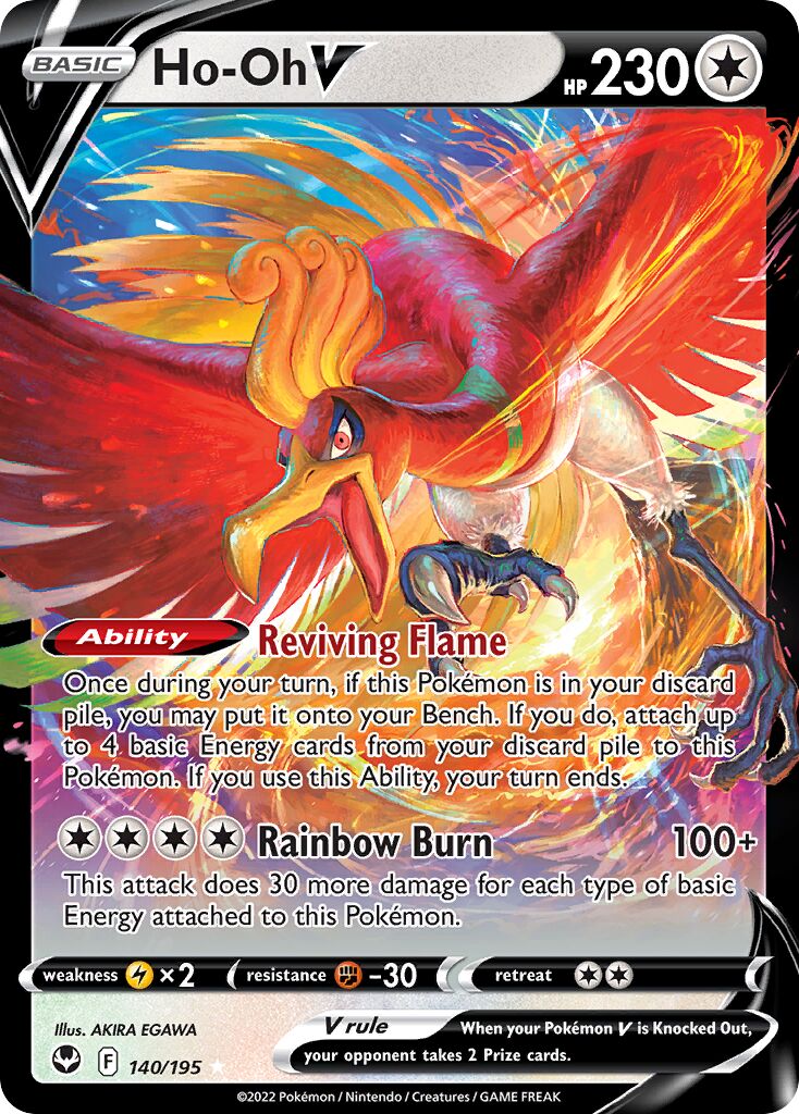 Ho-Oh V - 140/195 - Holo Rare V