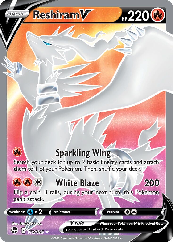 Reshiram V - 172/195 - Rare Ultra