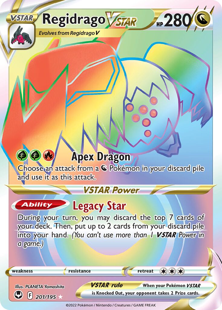 Regidrago VSTAR - 201/195 - Rare Rainbow