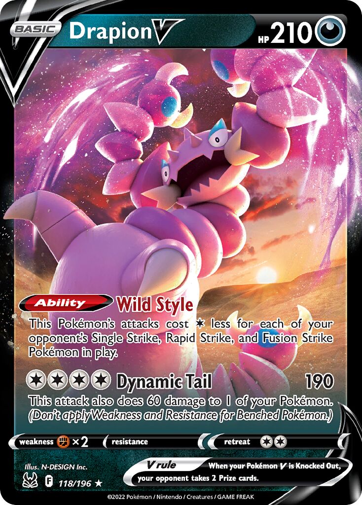 Drapion V - 118/196 - Holo Rare V