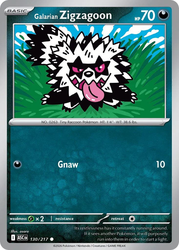 Galarian Zigzagoon - 130/217 - Common
