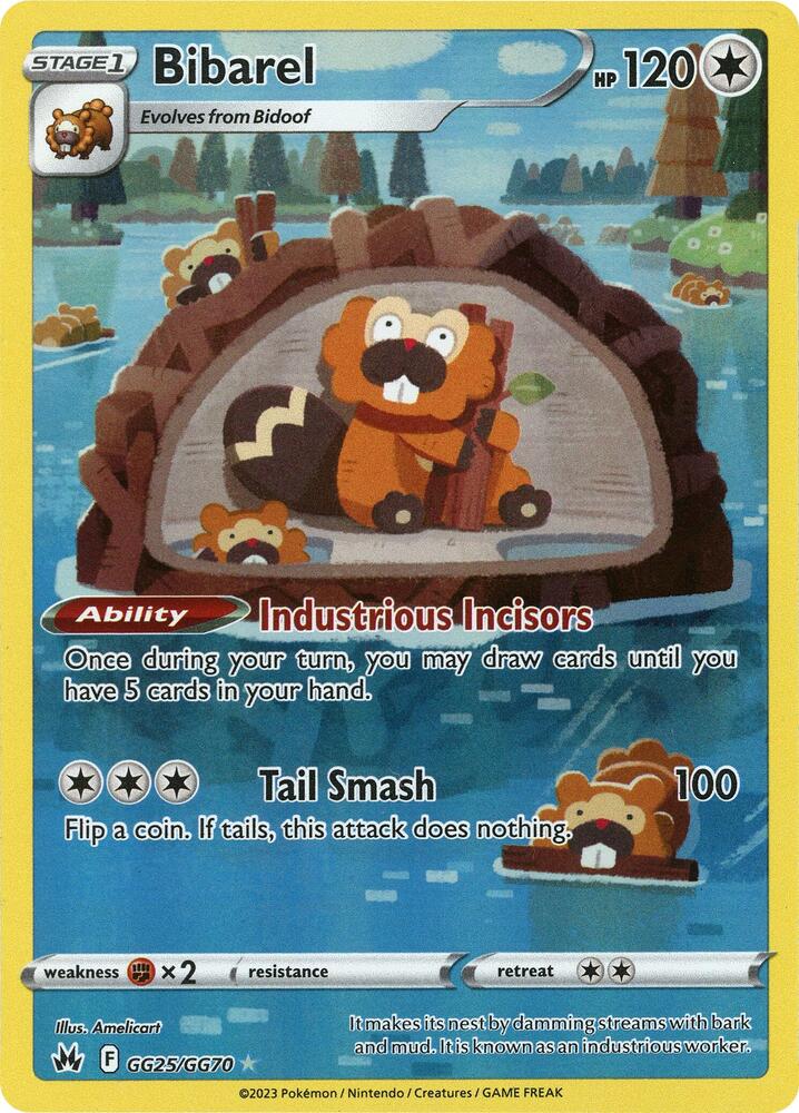 Bibarel - GG25/GG70 - Rare Holo