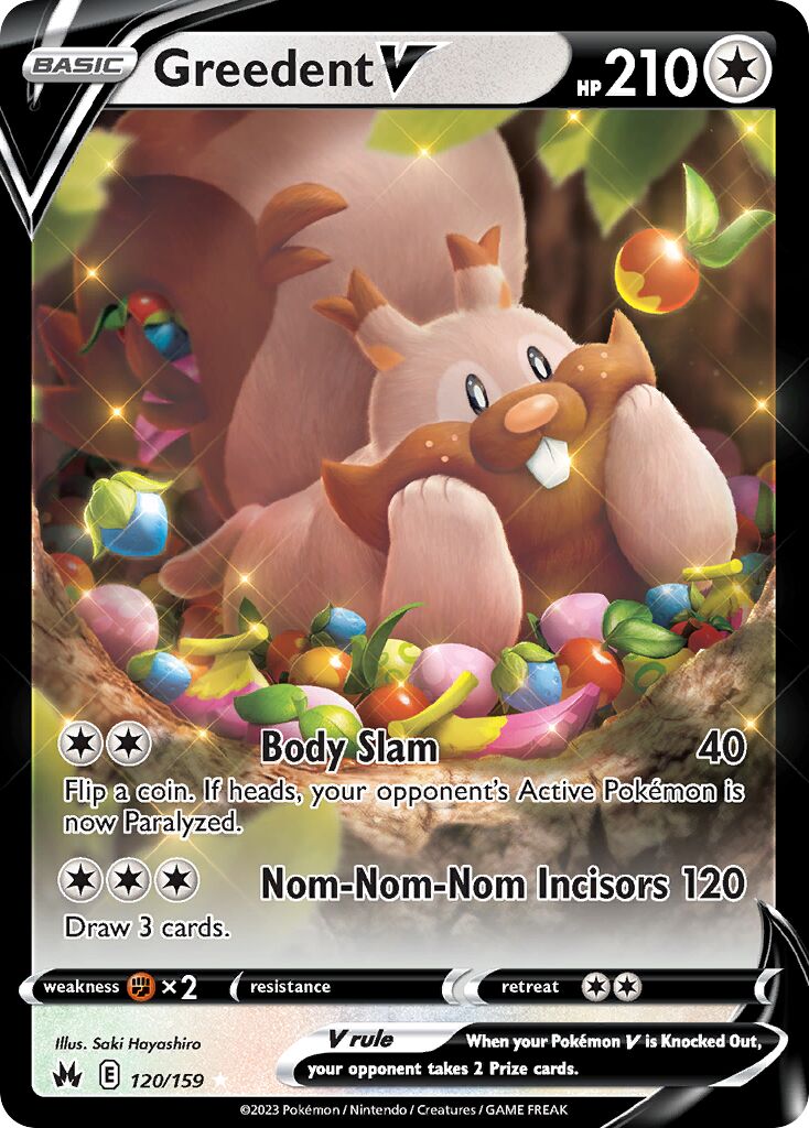 Greedent V - 120/159 - Holo Rare V
