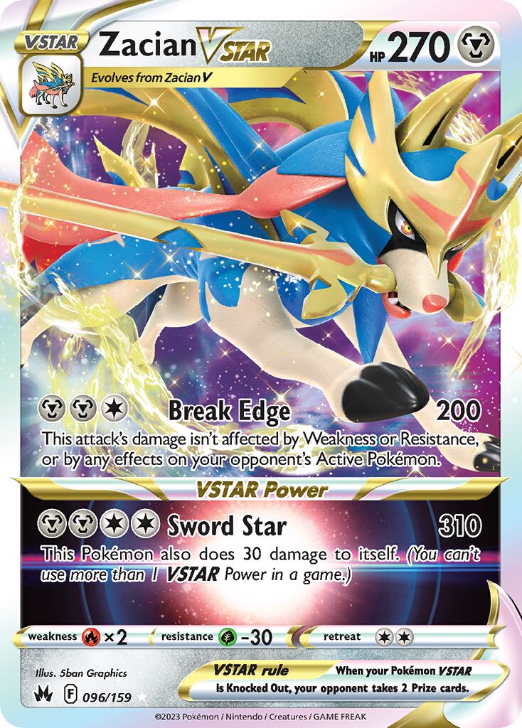 Zacian VSTAR - 096/159 - Holo Rare VSTAR
