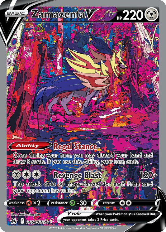 Zamazenta V - GG54/GG70 - Holo Rare V