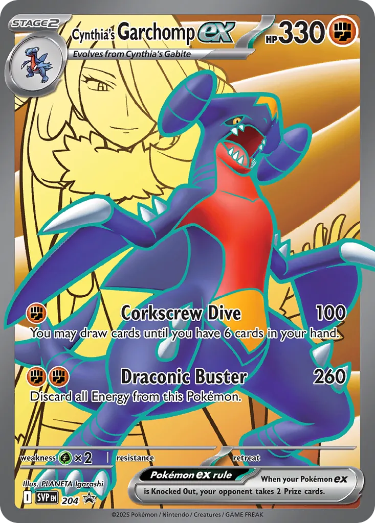 Cynthia's Garchomp ex - 204 - Promo